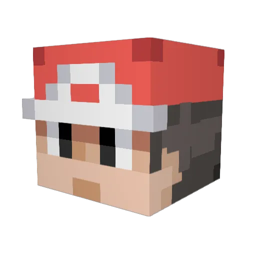 Tritonkill Minecraft avatar head, 3D render