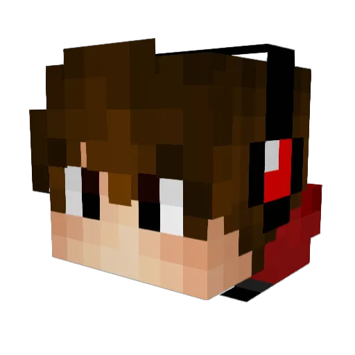 TrittyCenttt Minecraft avatar head, 3D render