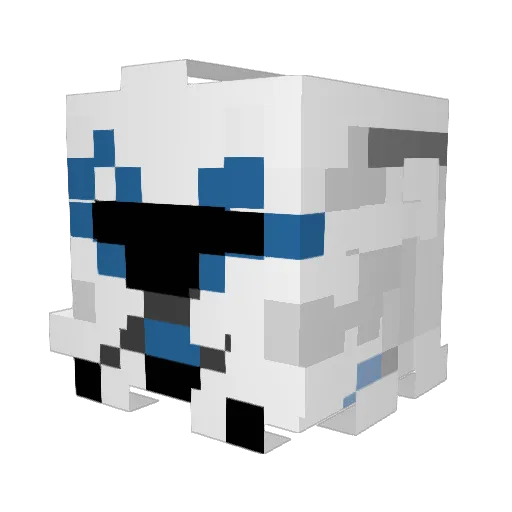 Trivette1 Minecraft avatar head, 3D render