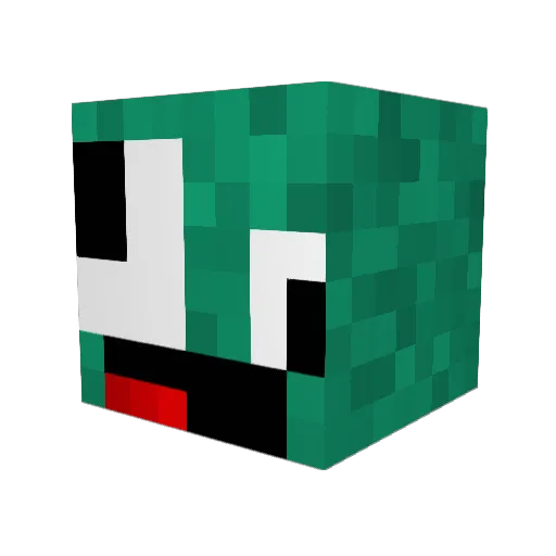 TrivialTV Minecraft avatar head, 3D render