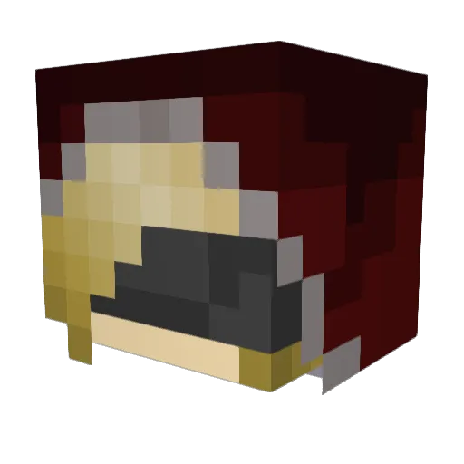 Trivianis Minecraft avatar head, 3D render