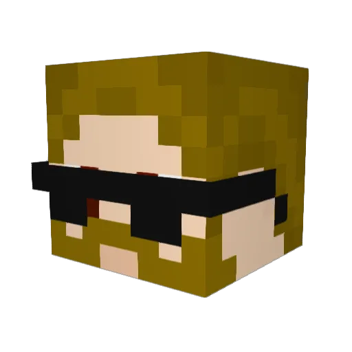 Triviaplayer Minecraft avatar head, 3D render