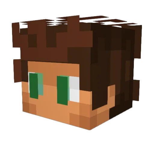 Trivilag Minecraft avatar head, 3D render