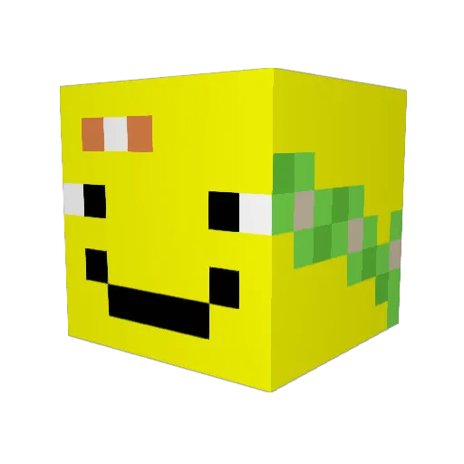 Trivsx Minecraft avatar head, 3D render