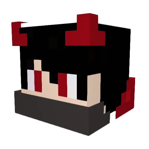 Trix3333 Minecraft avatar head, 3D render