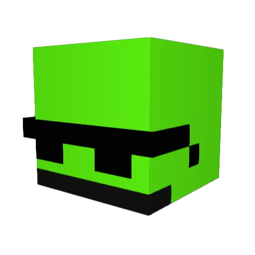 TrixLeVrai_YT Minecraft avatar head, 3D render