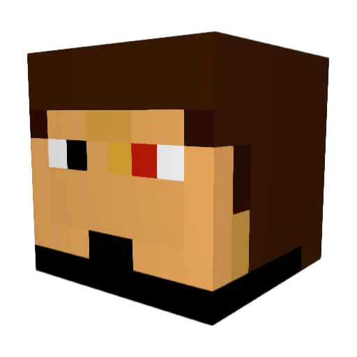 TrixMM Minecraft avatar head, 3D render