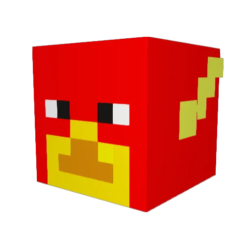 TrixRforPrix Minecraft avatar head, 3D render