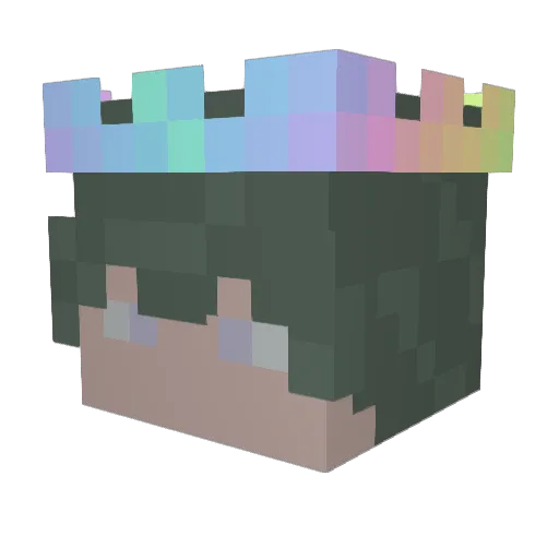 Trix_6767 Minecraft avatar head, 3D render