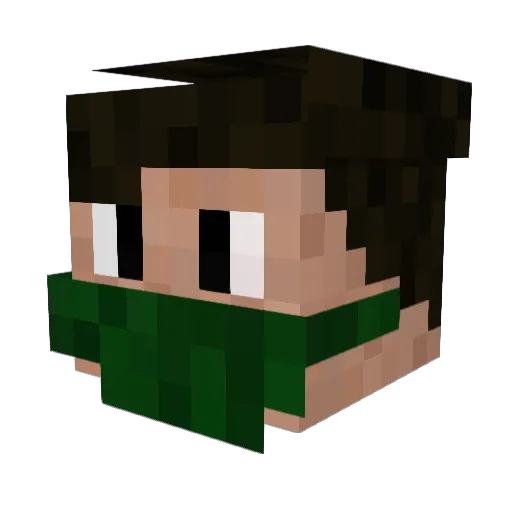 Trix_HD Minecraft avatar head, 3D render
