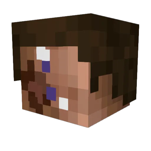 Trix_Sharp Minecraft avatar head, 3D render
