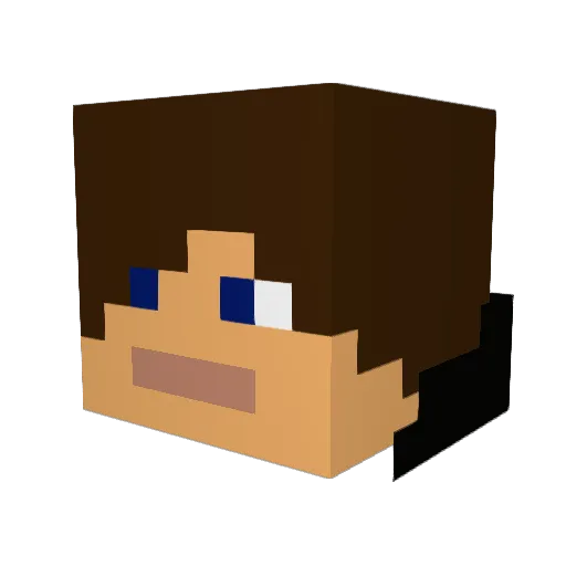 Trixa3 Minecraft avatar head, 3D render