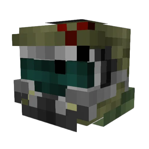 Trixiand Minecraft avatar head, 3D render