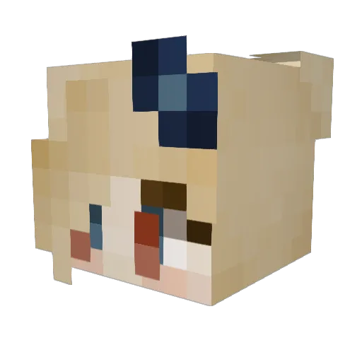 Trixie677 Minecraft avatar head, 3D render