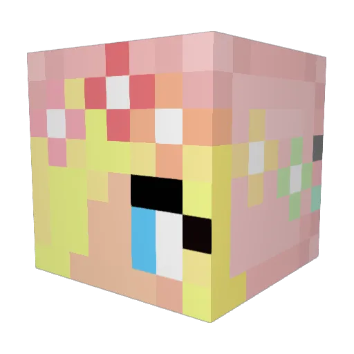TrixieStick Minecraft avatar head, 3D render