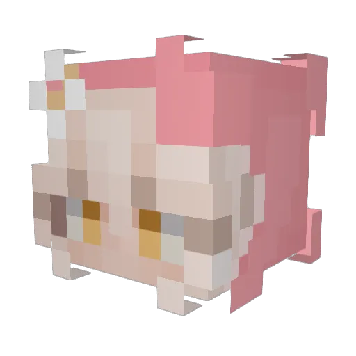 TrixieTreats Minecraft avatar head, 3D render