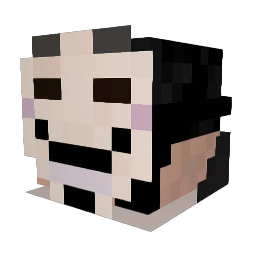 Trixkster Minecraft avatar head, 3D render