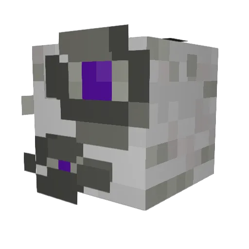 Trixless Minecraft avatar head, 3D render