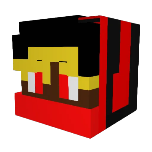 Trixsociety_ Minecraft avatar head, 3D render
