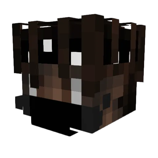 Trixss_ Minecraft avatar head, 3D render