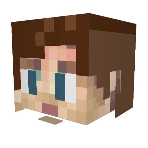 TrixxGhoul Minecraft avatar head, 3D render