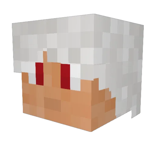 Trixxan Minecraft avatar head, 3D render
