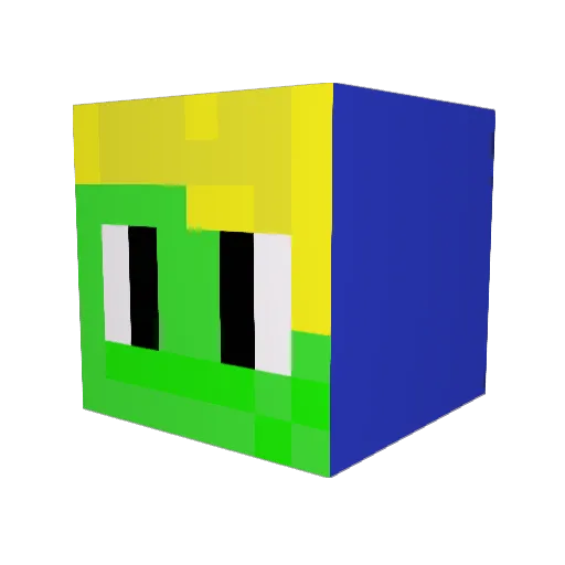 Trixy2004 Minecraft avatar head, 3D render