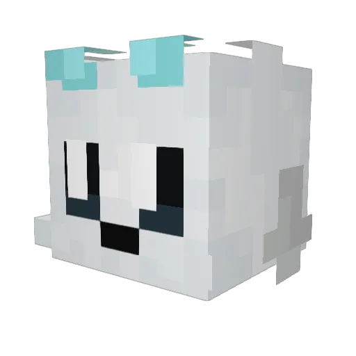 TrixyBunny Minecraft avatar head, 3D render