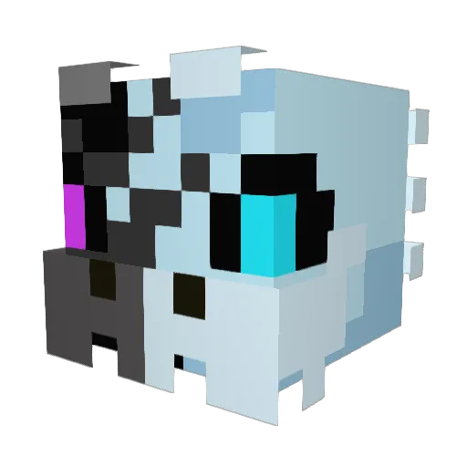 TrixyZz Minecraft avatar head, 3D render
