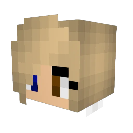 Trixysun Minecraft avatar head, 3D render