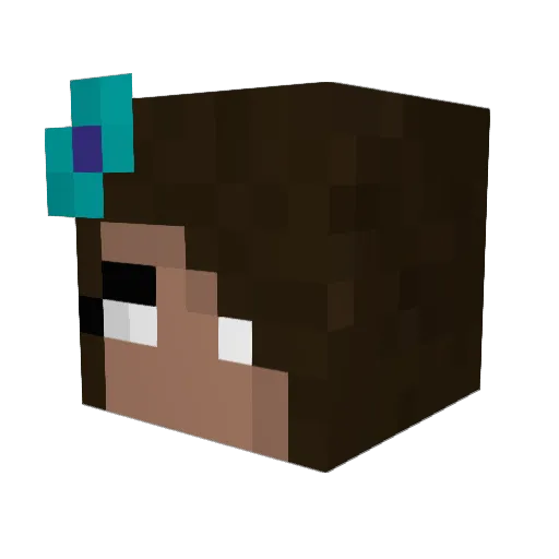Triztal Minecraft avatar head, 3D render