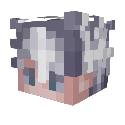Trlvela Minecraft avatar head, 3D render