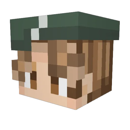 Troasta Minecraft avatar head, 3D render