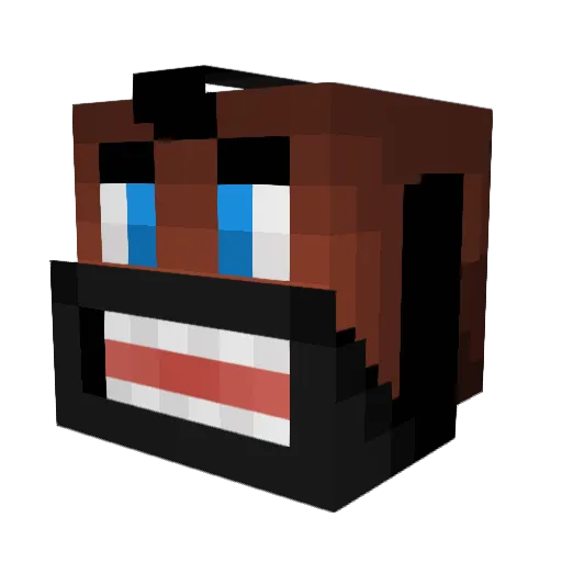 Trocheta Minecraft avatar head, 3D render