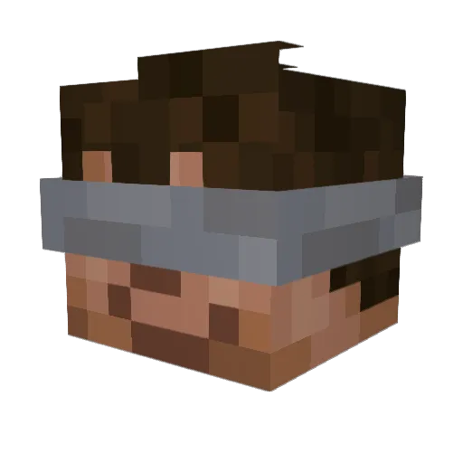 TrochuEmociiOto Minecraft avatar head, 3D render