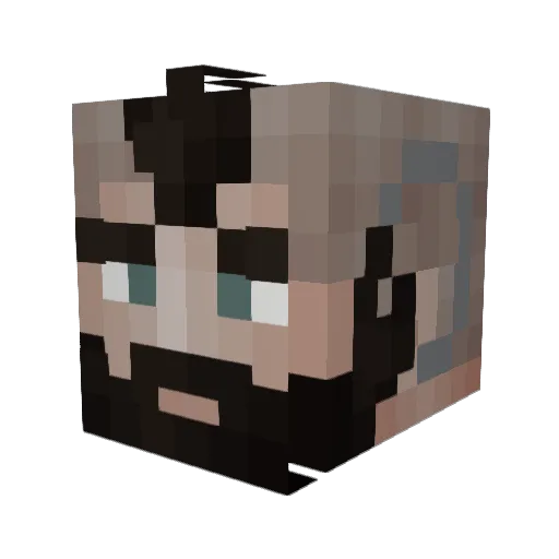 Trockykid Minecraft avatar head, 3D render