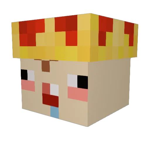 Trocos4 Minecraft avatar head, 3D render