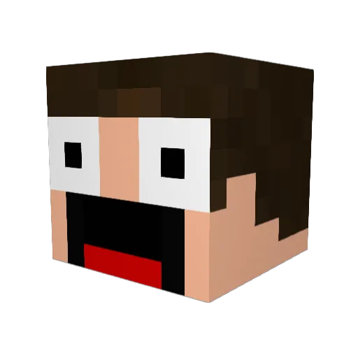 Trodd3n Minecraft avatar head, 3D render