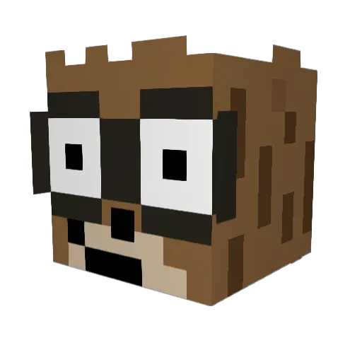 Trogey Minecraft avatar head, 3D render