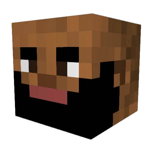 TrogloDOINK Minecraft avatar head, 3D render