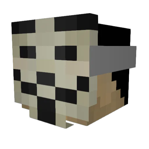 Trogotroy Minecraft avatar head, 3D render