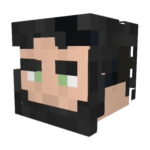 TroiW Minecraft avatar head, 3D render