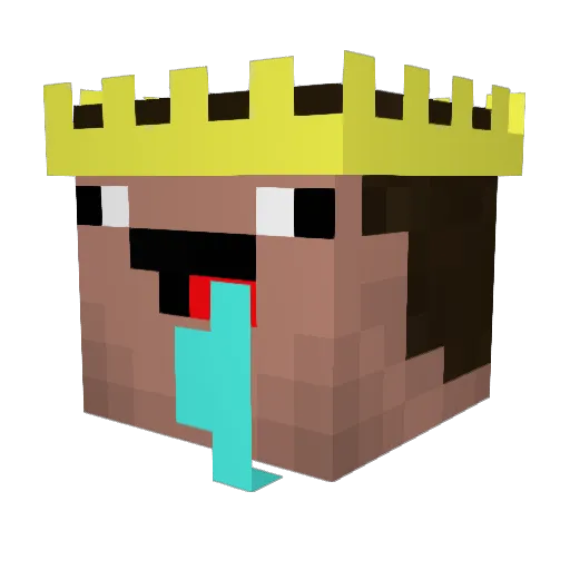 Troiller Minecraft avatar head, 3D render