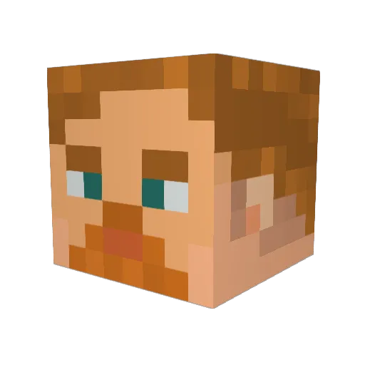 Trojan19x Minecraft avatar head, 3D render