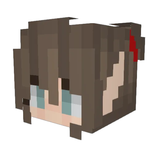 TrolarGamePlay Minecraft avatar head, 3D render