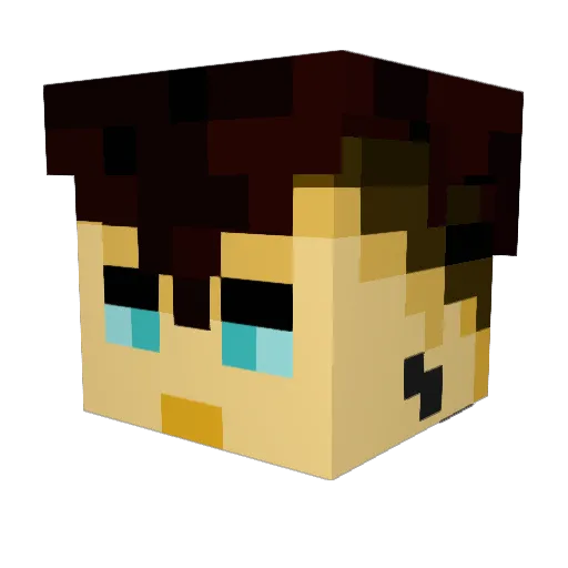 Troldchael Minecraft avatar head, 3D render