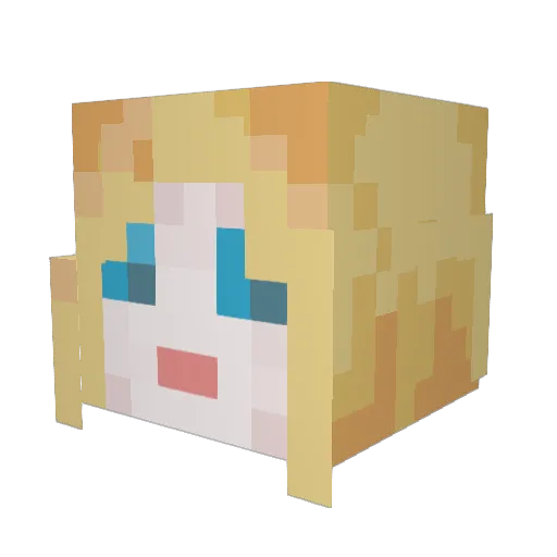 Troldfinke Minecraft avatar head, 3D render