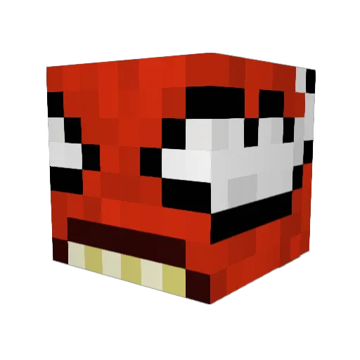 TrollButGold Minecraft avatar head, 3D render
