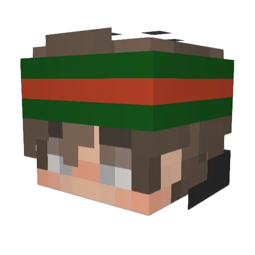 TrollGamer_Gr Minecraft avatar head, 3D render