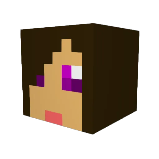 TrollHamster Minecraft avatar head, 3D render